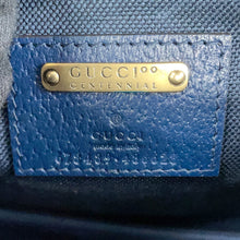 将图像加载到图库查看器中，GUCCI Bamboo 1947 GUCCI100 2-Way Handbag 100th Anniversary Model Blue/Orange678489 Bamboo Leather Size Medium
