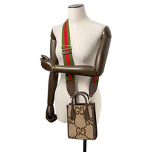 Load image into Gallery viewer, GUCCI Jumbo GG 2WAY Shoulder Bag Beige/Brown699406 Canvas Leather Size Mini
