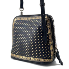 将图像加载到图库查看器中，GUCCI ★GUCCY Print SEGA Collaboration Mini Shoulder Bag Black/Gold511189 Leather
