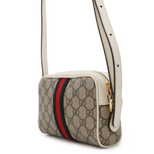 将图像加载到图库查看器中，GUCCI Ophidia GG Supreme Mini Shoulder Bag Beige/White517350 PVC Leather
