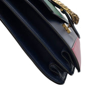 将图像加载到图库查看器中，GUCCI Dionysus 2-Way Handbag Navy/Green/Red448075 Bamboo Leather
