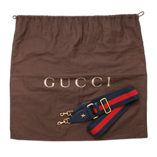 将图像加载到图库查看器中，GUCCI Dionysus 2-Way Handbag Navy/Green/Red448075 Bamboo Leather
