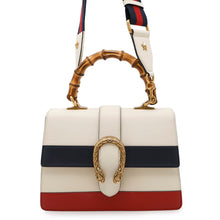 将图像加载到图库查看器中，GUCCI Dionysus 2-Way Handbag Ivory/Green/Red448075 Bamboo Leather
