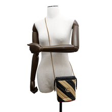 将图像加载到图库查看器中，GUCCI GG Marmont Quilted Mini Bucket Bag Beige/Black573817 Leather
