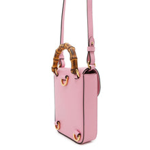 将图像加载到图库查看器中，GUCCI 3WAYShoulder Bag Pink702106 Bamboo Leather
