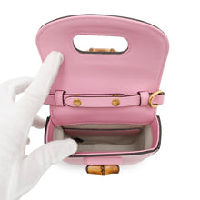 将图像加载到图库查看器中，GUCCI 3WAYShoulder Bag Pink702106 Bamboo Leather
