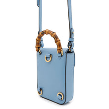 将图像加载到图库查看器中，GUCCI 3WAYShoulder Bag Light Blue702106 Bamboo Leather
