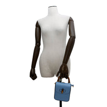 将图像加载到图库查看器中，GUCCI 3WAYShoulder Bag Light Blue702106 Bamboo Leather
