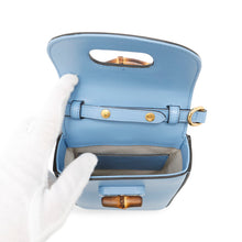 将图像加载到图库查看器中，GUCCI 3WAYShoulder Bag Light Blue702106 Bamboo Leather
