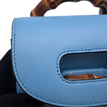 将图像加载到图库查看器中，GUCCI 3WAYShoulder Bag Light Blue702106 Bamboo Leather
