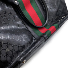将图像加载到图库查看器中，GUCCI GG Imprime Cherie Line Tote Bag Black347987 PVC Leather

