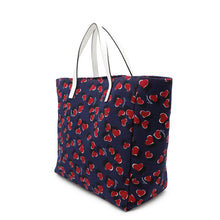 Load image into Gallery viewer, GUCCI Heartbeat Tote Bag Navy/Red282439 Canvas Leather
