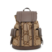 将图像加载到图库查看器中，GUCCI Jumbo GG Backpack Beige/Brown678829 Canvas Leather
