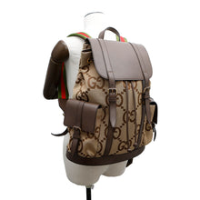 将图像加载到图库查看器中，GUCCI Jumbo GG Backpack Beige/Brown678829 Canvas Leather
