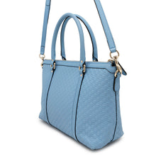 将图像加载到图库查看器中，GUCCI MicroGuccissima 2WAYHandbag Light Blue449656 Leather
