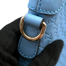 将图像加载到图库查看器中，GUCCI MicroGuccissima 2WAYHandbag Light Blue449656 Leather
