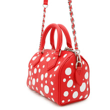 将图像加载到图库查看器中，LOUIS VUITTON LV × YK Speedy Bandouliere Rouge/BlancM46411 Monogram Empreinte Leather Infinity Dot Size 20
