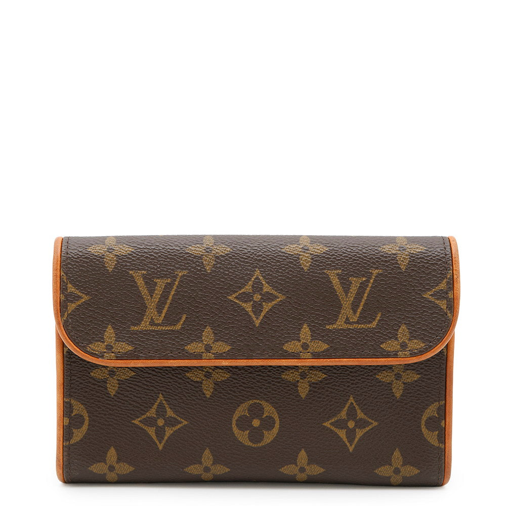 LOUIS VUITTON Pochette Florentine BrownM51855 Monogram Size XS