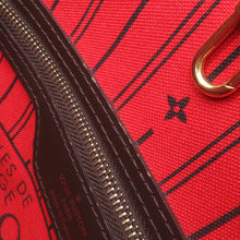 将图像加载到图库查看器中，LOUIS VUITTON Neverfull RedN51109 Damier Ebene Canvas Size PM
