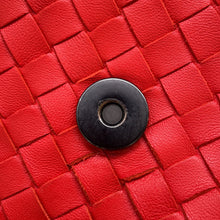 将图像加载到图库查看器中，Bottega Veneta INTRECCIATO Olympia Chainshoulder Bag Red Leather
