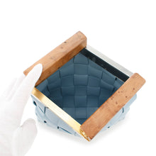 Load image into Gallery viewer, Bottega Veneta Maxi INTRECCIATO BV Snap Clutch Bag Ice blue647747 Leather Wood
