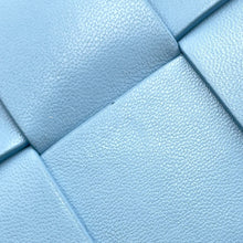 Load image into Gallery viewer, Bottega Veneta Maxi INTRECCIATO BV Snap Clutch Bag Ice blue647747 Leather Wood
