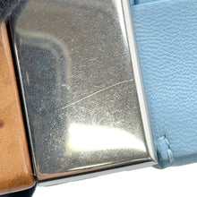 Load image into Gallery viewer, Bottega Veneta Maxi INTRECCIATO BV Snap Clutch Bag Ice blue647747 Leather Wood
