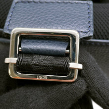 将图像加载到图库查看器中，Dior Backpack Stüssy collaboration Navy Leather
