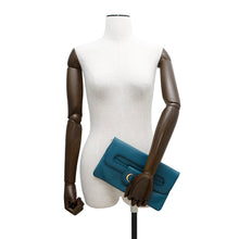 将图像加载到图库查看器中，Dior Caro ChainShoulder Clutch Bag BlueM8641U Leather
