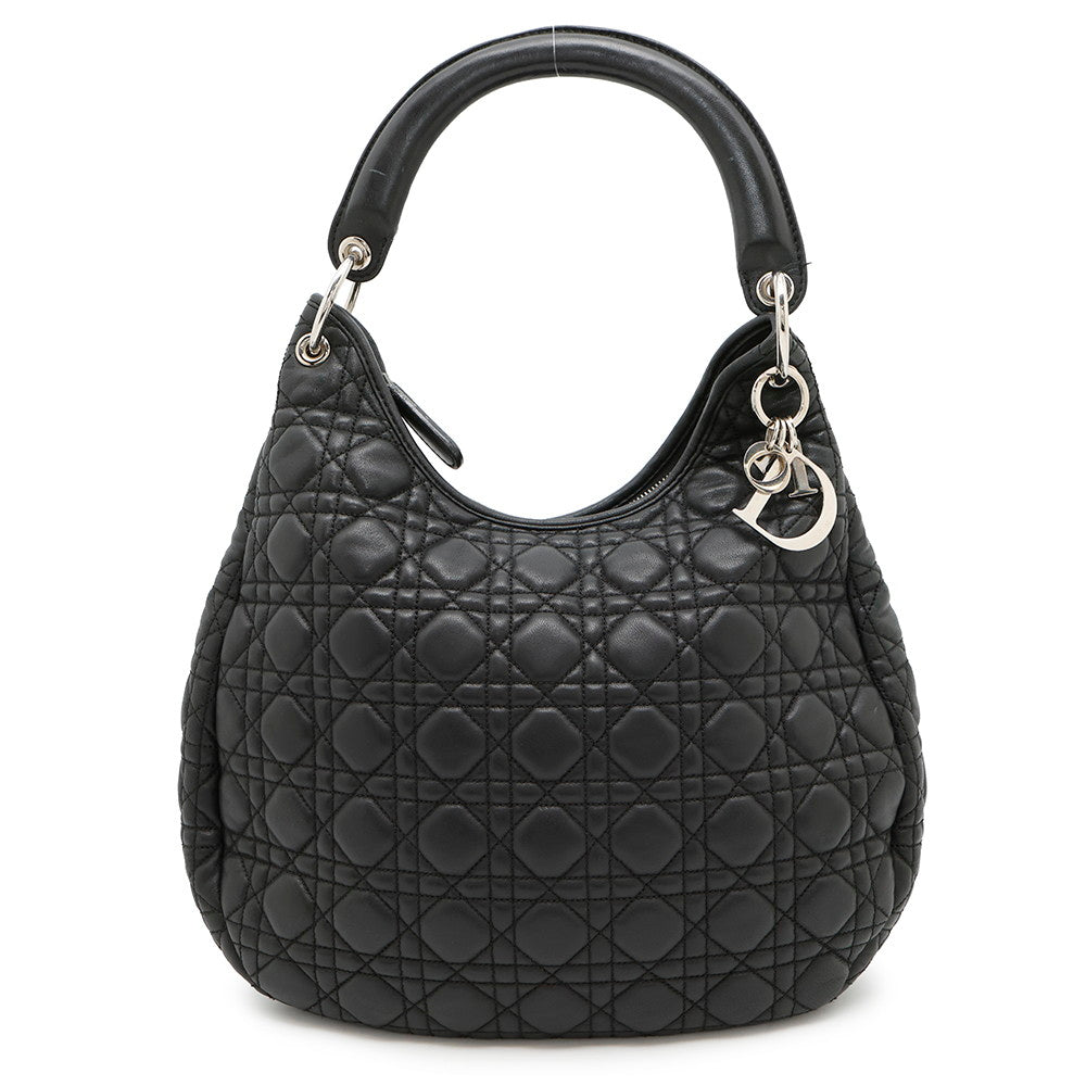Dior Canage One Shoulder Bag Black Leather