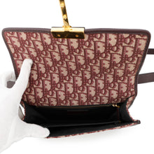 将图像加载到图库查看器中，Dior Oblique Montaigne Shoulder Bag Bordeaux Canvas Leather
