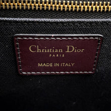 将图像加载到图库查看器中，Dior Oblique Montaigne Shoulder Bag Bordeaux Canvas Leather
