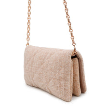 将图像加载到图库查看器中，Dior Caro ChainShoulder Bag Pink Tweed
