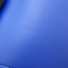 Load image into Gallery viewer, BURBERRY Check Shopper Tote Bag Blue8075132 Wool Leather

