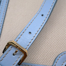 将图像加载到图库查看器中，BURBERRY TB logo Shoulder Bag Beige/Light Blue Canvas Leather
