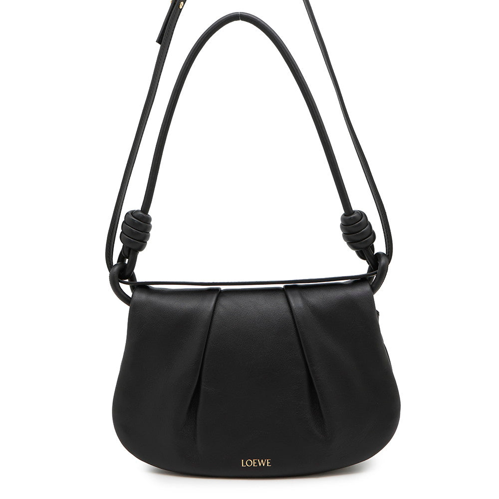 LOEWE Paseo Satchel One Shoulder Bag BlackA709Q89X01 Leather