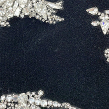 Load image into Gallery viewer, BURBERRY Lola Bag TB Logo Crystal Bag Black Velvet Rhinestone
