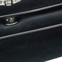 Load image into Gallery viewer, BURBERRY Lola Bag TB Logo Crystal Bag Black Velvet Rhinestone
