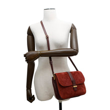 将图像加载到图库查看器中，SAINT LAURENT PARIS Satchel Monogram Allover Shoulder Bag Bordeaux568604 Suede leather Size Small
