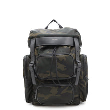 将图像加载到图库查看器中，SAINT LAURENT PARIS HUNT Backpack Camouflage Green/Black437110 Nylon Leather
