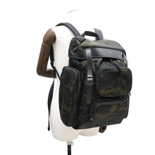 将图像加载到图库查看器中，SAINT LAURENT PARIS HUNT Backpack Camouflage Green/Black437110 Nylon Leather
