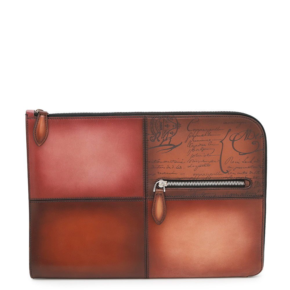 Berluti ★Calligraphy Nino Clutch Bag RedNINO_TGM_NEO Leather Size TGM