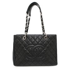 将图像加载到图库查看器中，CHANEL GST ChainTote Bag BlackA50995 Caviar Leather
