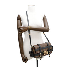 Load image into Gallery viewer, FENDI Flower Zucca Bucket Shoulder Bag Brown/Black8BR777 Leather coated Canvas

