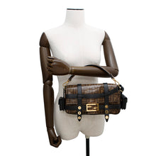 Load image into Gallery viewer, FENDI Flower Zucca Bucket Shoulder Bag Brown/Black8BR777 Leather coated Canvas

