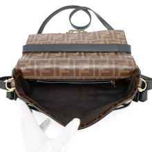 Load image into Gallery viewer, FENDI Flower Zucca Bucket Shoulder Bag Brown/Black8BR777 Leather coated Canvas
