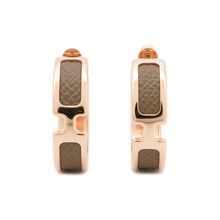 Load image into Gallery viewer, HERMES Earrings 《Olympe》 Size PM Etoupe Metal Epsom
