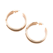 Load image into Gallery viewer, HERMES Earrings 《Olympe》 Size PM Etoupe Metal Epsom
