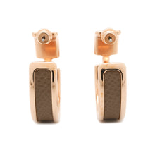 Load image into Gallery viewer, HERMES Earrings 《Olympe》 Size PM Etoupe Metal Epsom
