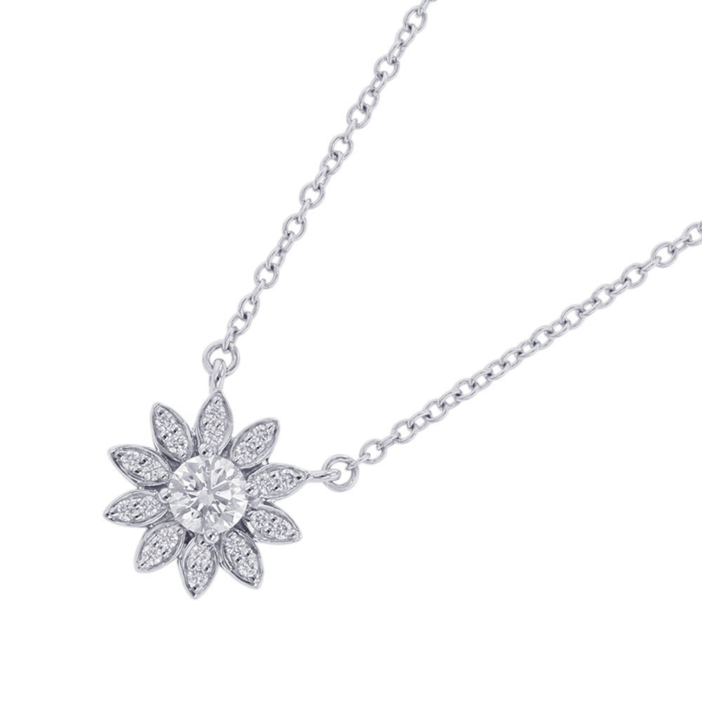 TIFFANY&Co. Enchanted Flower Diamond Necklace Pt950